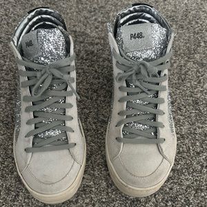 P448 Glitter High Top Sneakers